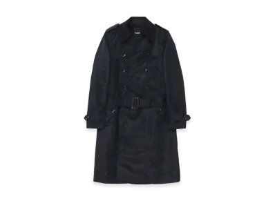 WILDSIDE YOHJI YAMAMOTO Nylon Twill Trench Coat "Black"