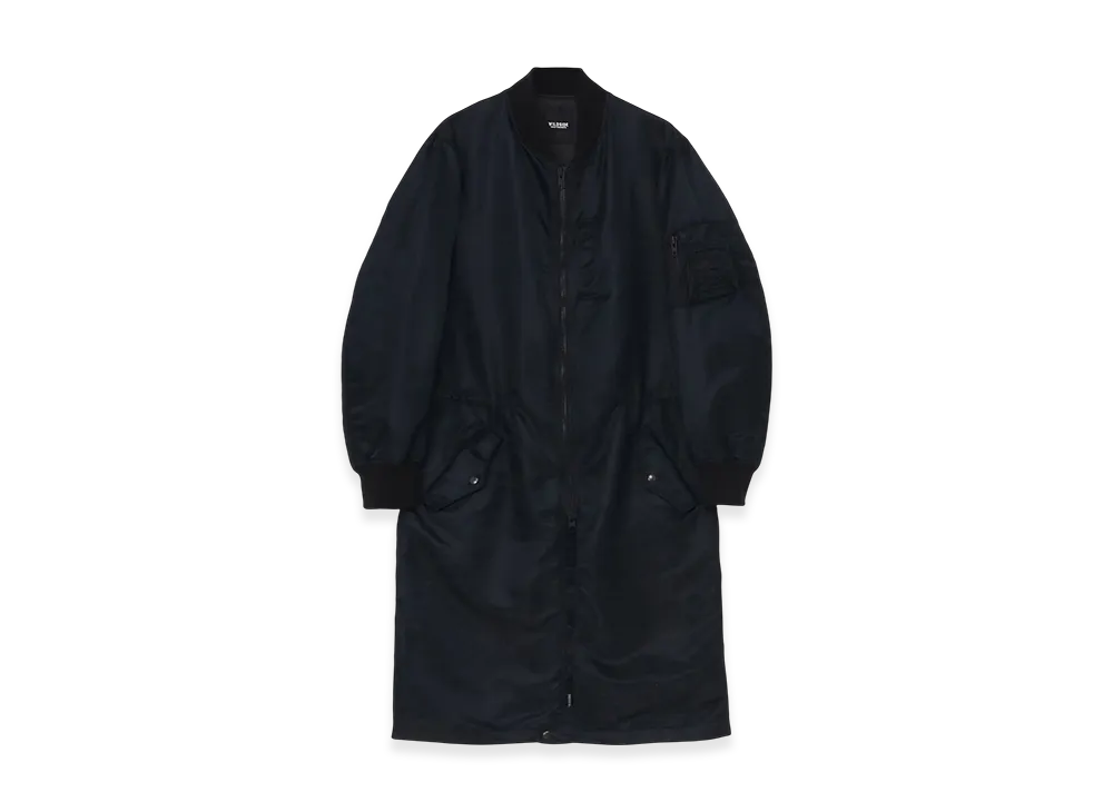 WILDSIDE YOHJI YAMAMOTO Nylon Twill Bomber Coat "Black"