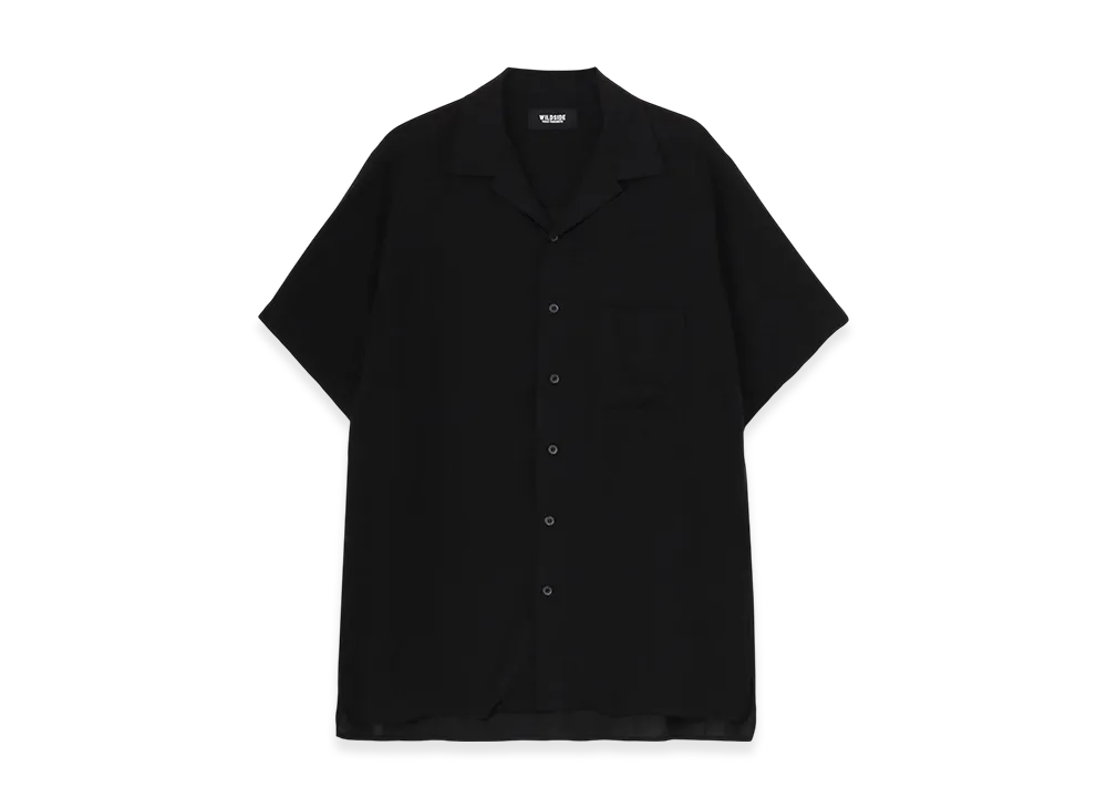WILDSIDE YOHJI YAMAMOTO Rayon Short Sleeve Shirt "Black"