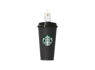 STARBUCKS Seasonal Goods "Playful Halloween Cat" Halloween 2025 Color Changing Reusable Cup 473ml + Drink Hole Cap Bearista Ghost "Black/White"