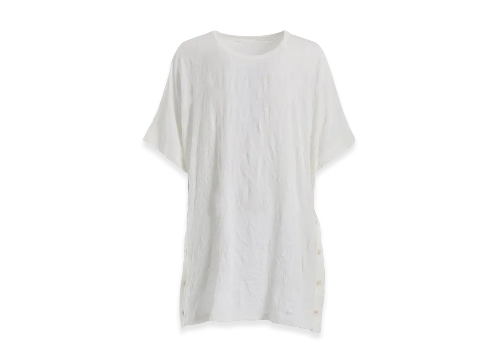 Ground Y Catch Washer Big T With Side Buttons T-Shirt "White"