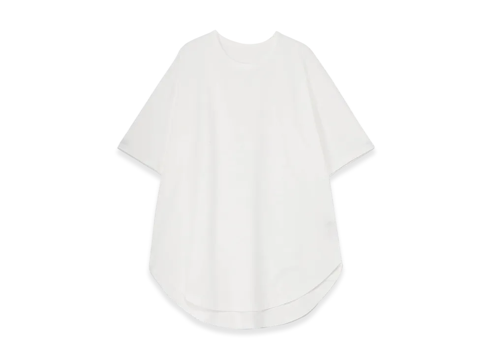 Ground Y Cotton Jersey Hem Round Jumbo T-Shirt Short Sleeves "White"