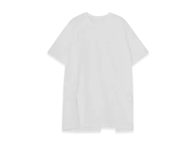 Ground Y Cotton Jersey Front Raglan Slit T-Shirt Short Sleeves "White"