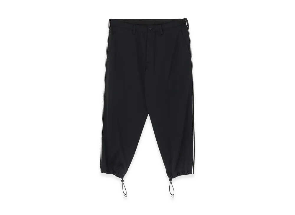 Ground Y Polyester Smooth Piping Wide Pants "Black"