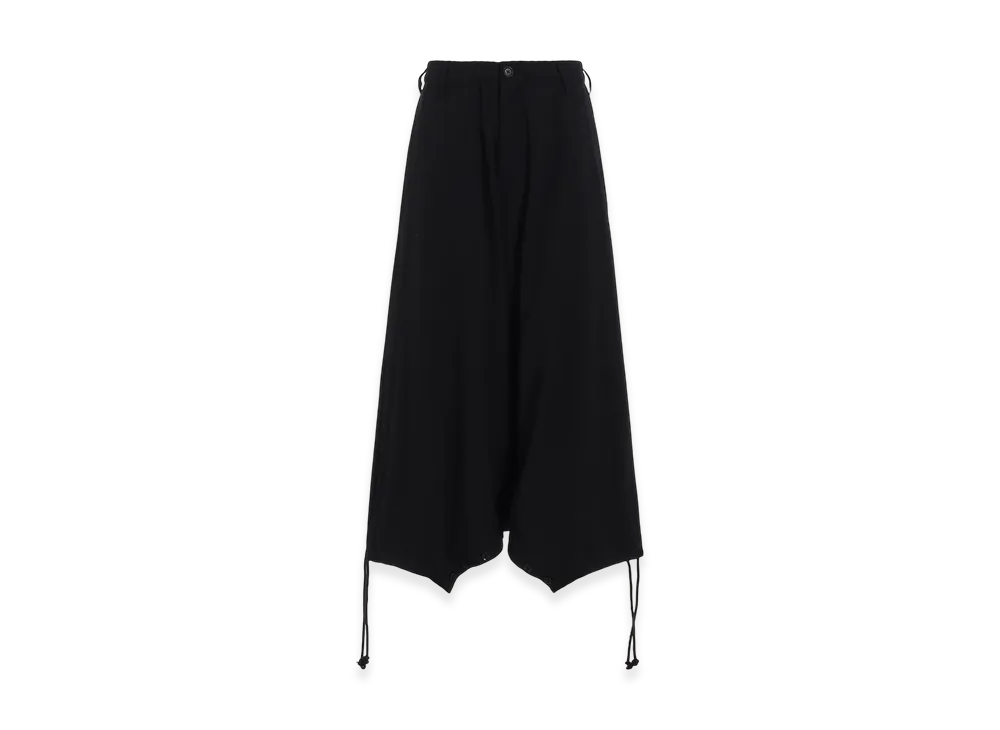 Ground Y Wool Gabardine Inseam Button Sarouel Pants "Black"