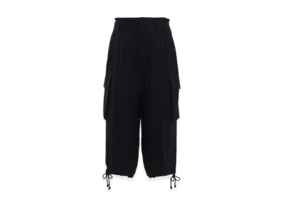 Ground Y Rayon Twill 3D Half Pocket Pants "Black"