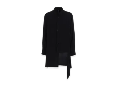 Ground Y Rayon Twill Left Front Cut-Out Shirt "Black"