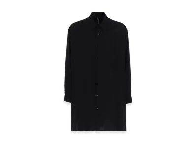 Ground Y Rayon Twill Left Collar Double-Layered Shirt "Black"