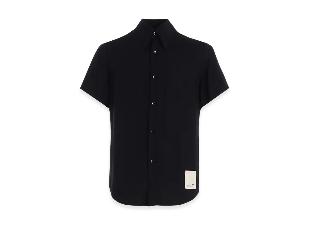 Ground Y Rayon Twill Short-Sleeve Slim Shirt "Black"