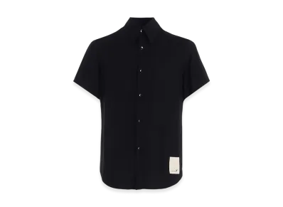 Ground Y Rayon Twill Short-Sleeve Slim Shirt "Black"