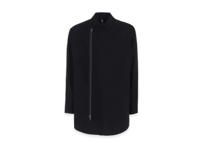 Ground Y Light Cotton Twilll Wash Onc Left Overlapping Shirt "Black"