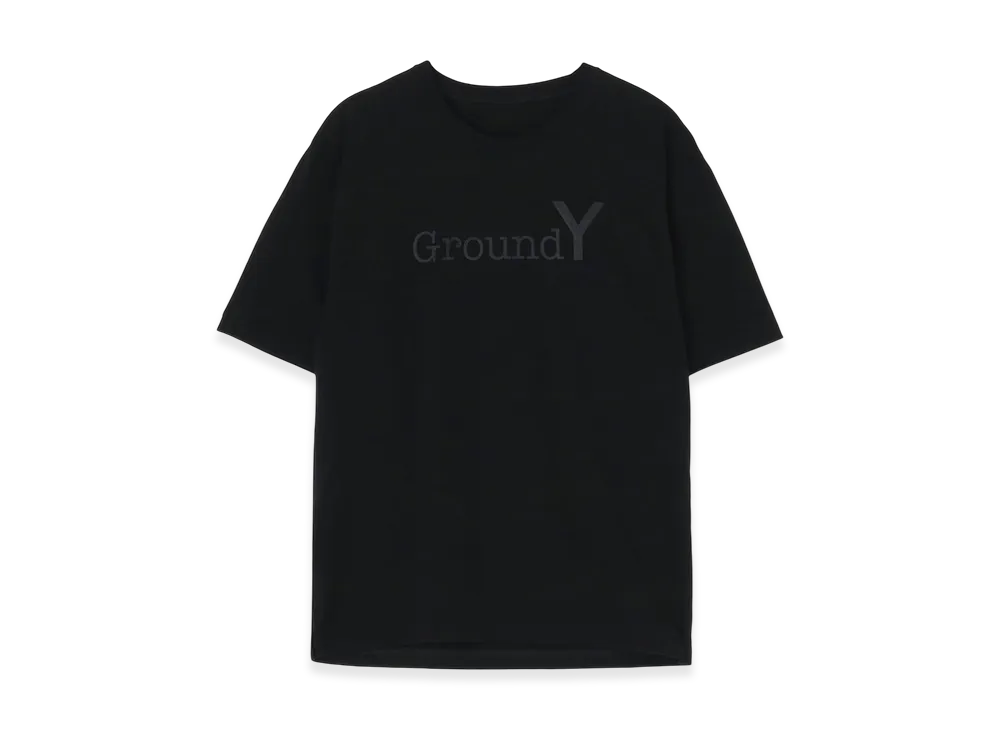 Ground Y Black Ground Y Logo Graphic Print Standard T-Shirt "Black"