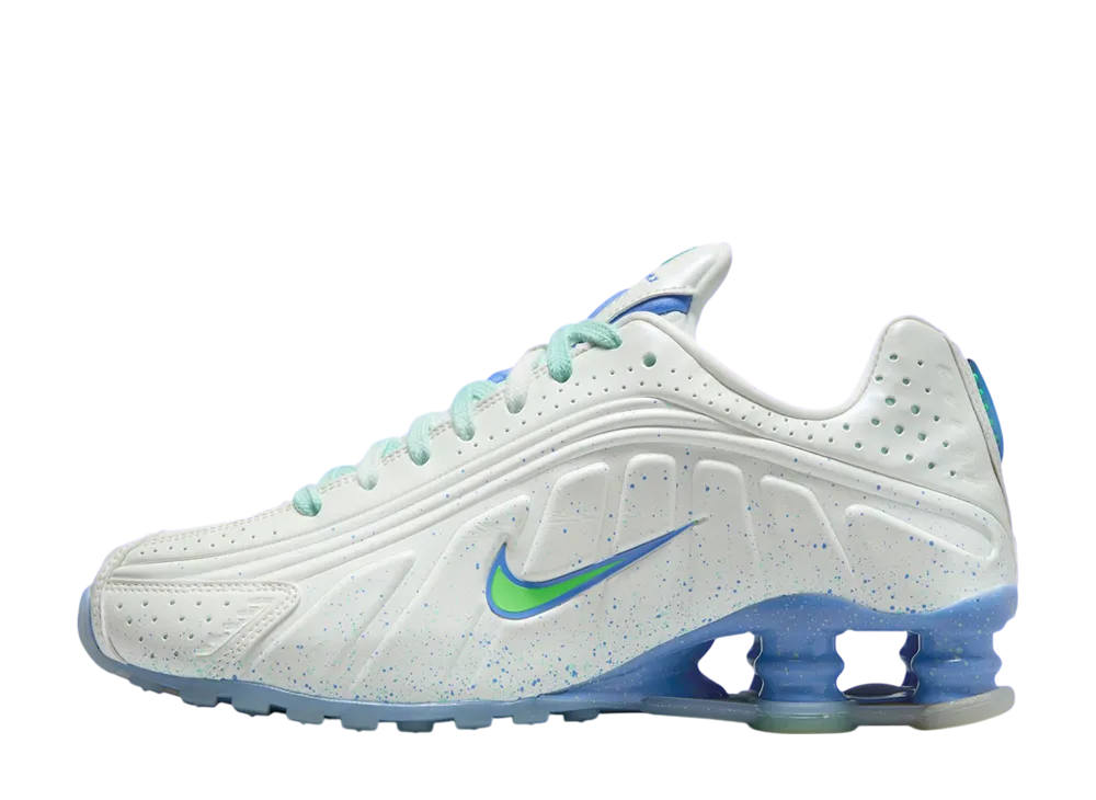 Nike Women's Shox R4 AB "Summit White/Green Strike/Royal Pulse"