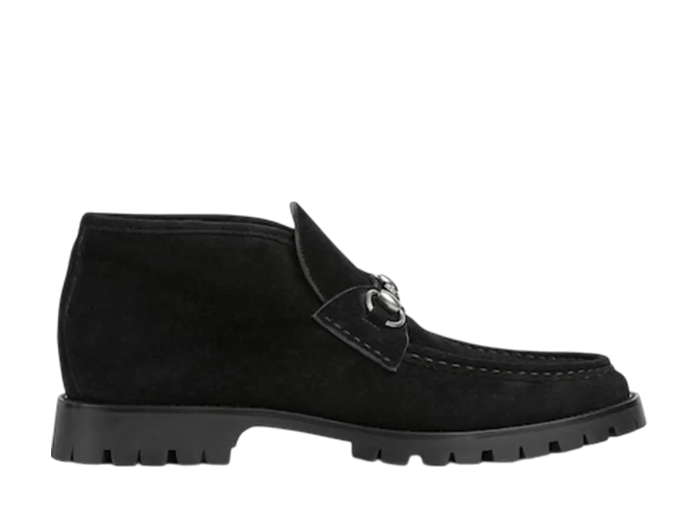 グッチ アンクルブーツ ホースビット付き "ブラックスウェード"