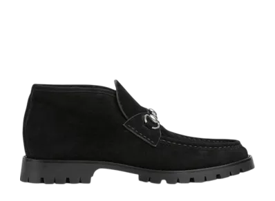 GUCCI Ankle Boot with Horsebit "Black Suede"