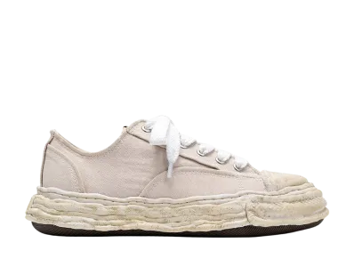 Maison MIHARA YASUHIRO PETERSON23 OG Sole Vintage Effect Embroidered Canvas Low-top Sneaker "Beige"