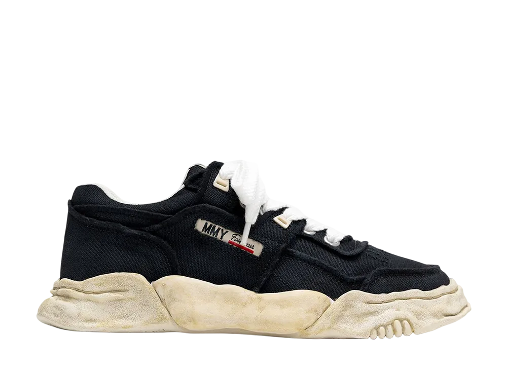 Maison MIHARA YASUHIRO PARKER OG Sole Vintage Effect Embroidered Canvas Low-top Sneaker "Black"
