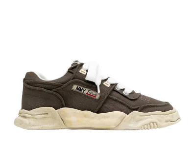 Maison MIHARA YASUHIRO PARKER OG Sole Vintage Effect Embroidered Canvas Low-top Sneaker "Khaki"