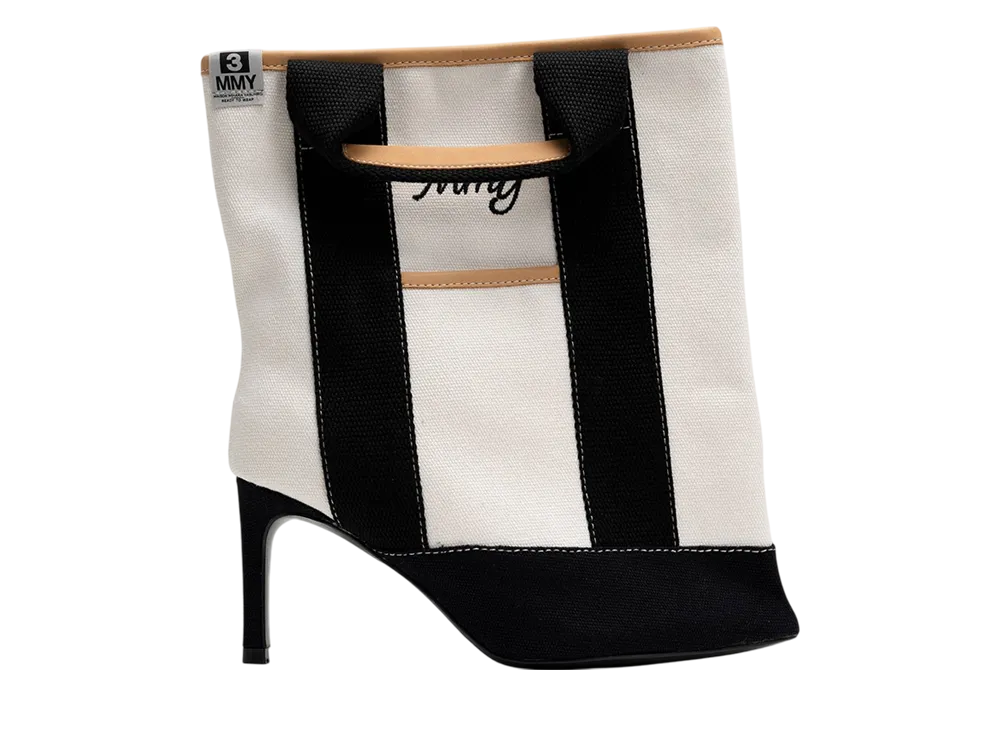 Maison MIHARA YASUHIRO Women's Tote Bag Detail Pin Heel Boots "Black"