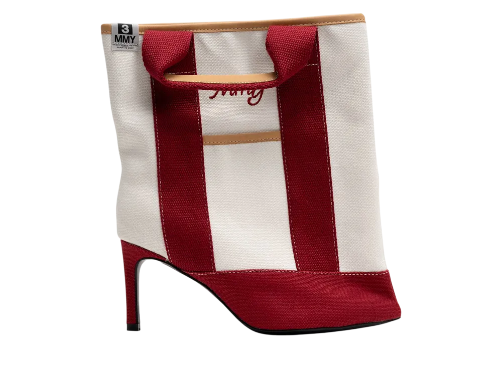 メゾンミハラヤスヒロ ウィメンズ トートバッグ ディテール ピンヒールブーツ "レッド" (B15FW715)
