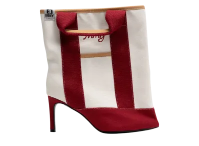 Maison MIHARA YASUHIRO Women's Tote Bag Detail Pin Heel Boots "Red"