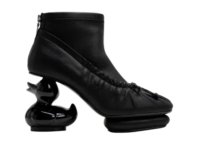 Maison MIHARA YASUHIRO Women's Duck Heel Ballet Boots "Black"