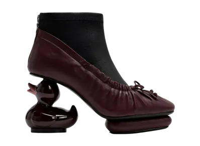 Maison MIHARA YASUHIRO Women's Duck Heel Ballet Boots "Bordeaux"
