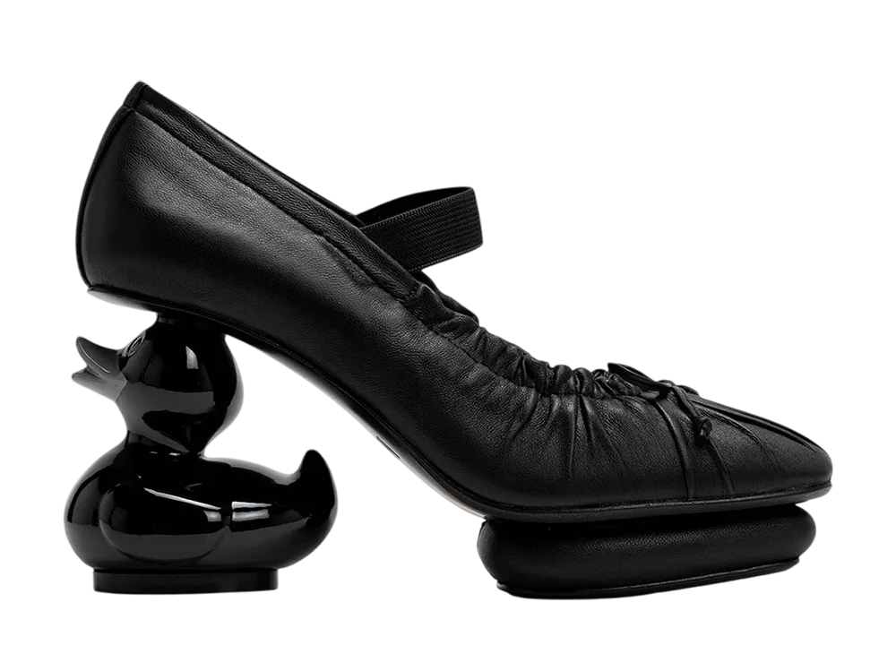 メゾンミハラヤスヒロ ウィメンズ ダックヒールバレーシューズ "ブラック" (B15FW706)