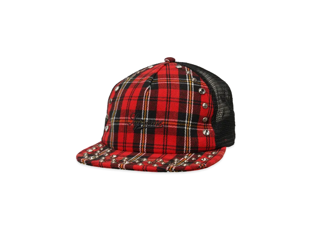 Supreme x b.b. Simon Studded Mesh Back 5-Panel "Plaid"