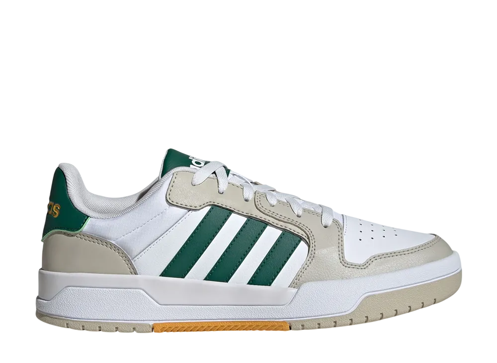 アディダス エントラップ ロー トレイナー "クラウドホワイト/カレッジエイトグリーン/パテグレー"