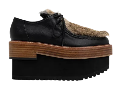 Maison MIHARA YASUHIRO Women's Double Sole Moca Shoes "Black"