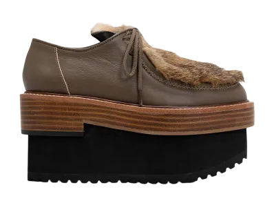 Maison MIHARA YASUHIRO Women's Double Sole Moca Shoes "Gray"