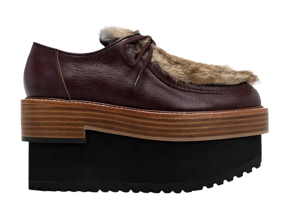 メゾンミハラヤスヒロ ウィメンズ ダブルソール モカシューズ "ボルドー" (B15FW713)