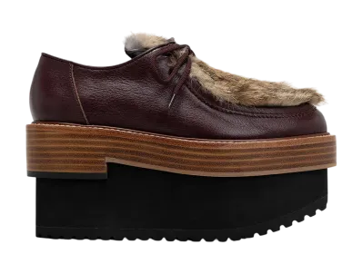 Maison MIHARA YASUHIRO Women's Double Sole Moca Shoes "Bordeaux"