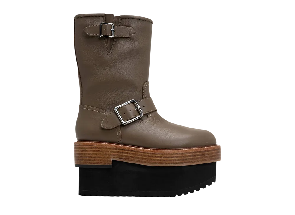 メゾンミハラヤスヒロ ウィメンズ ダブルソール エンジニアブーツ "グレー" (B15FW712)