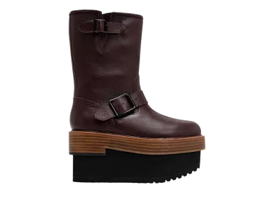 Maison MIHARA YASUHIRO Women's Double Sole Engineered Boots "Bordeaux"