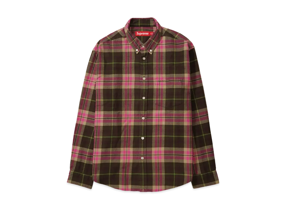 Supreme Plaid Flannel Shirt "Brown"
