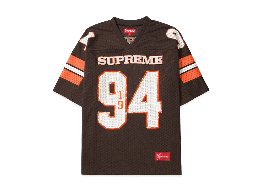 Supreme Sequin Football Jersey "Brown"