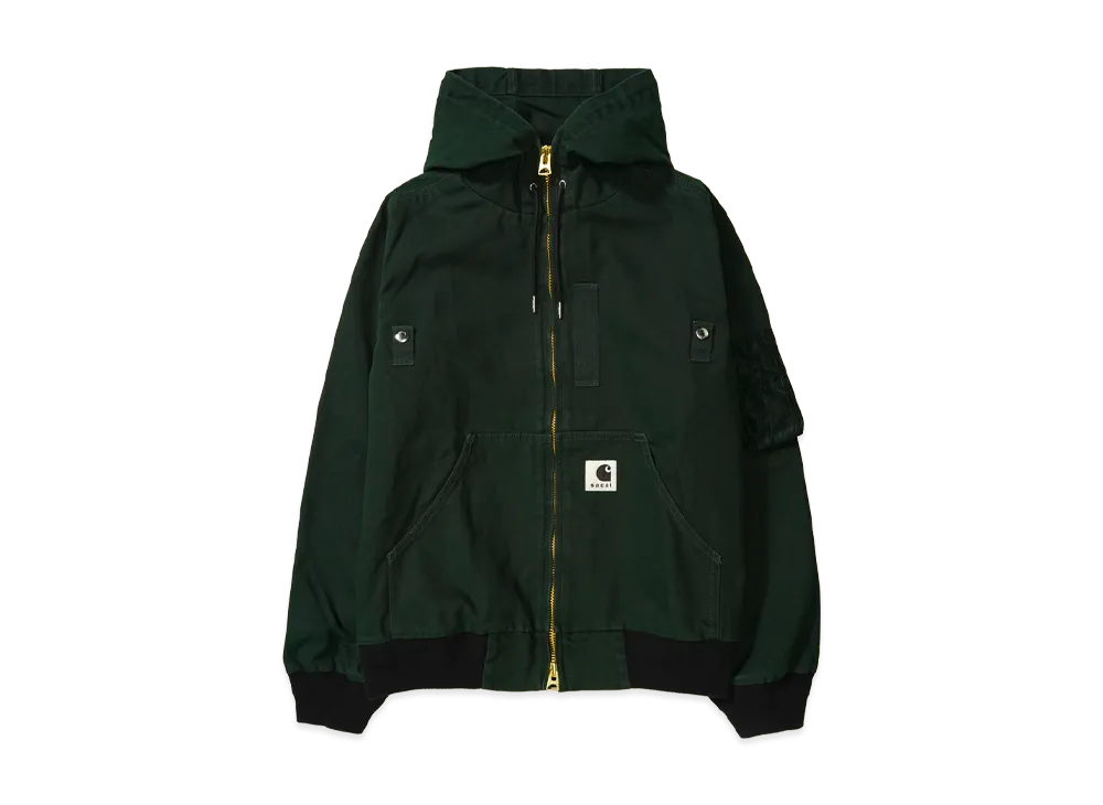 sacai x Carhartt WIP Washed Duck Hooded Blouson Mens "Green"