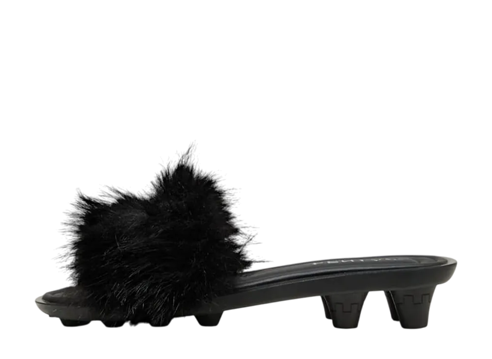 Fenty × Puma Women's Slide Chic Fur "PUMA Black/PUMA Silver"