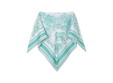Dior Dioriviera Toile de Jouy Sauvage Dior Silk Top Silk Twill "Vert"