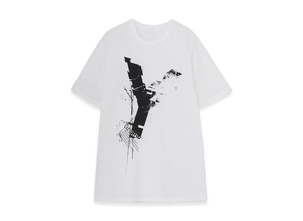 Ground Y Cotton Jersey Logo Graphic T-Shirt "White"