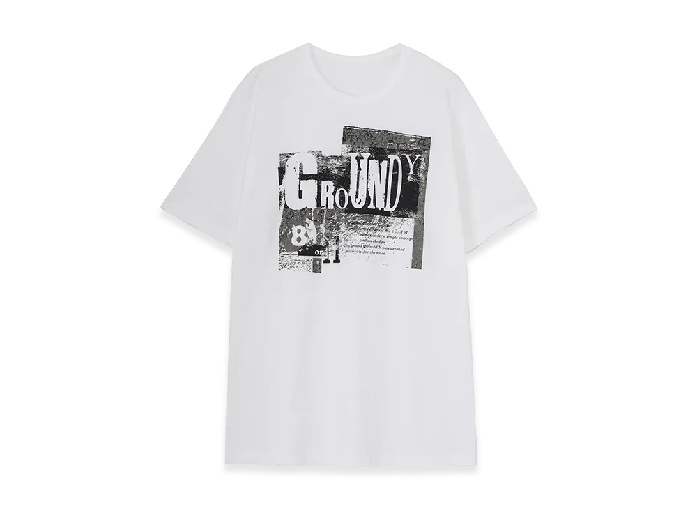 Ground Y Cotton Jersey Grange Graphic T-Shirt "White"