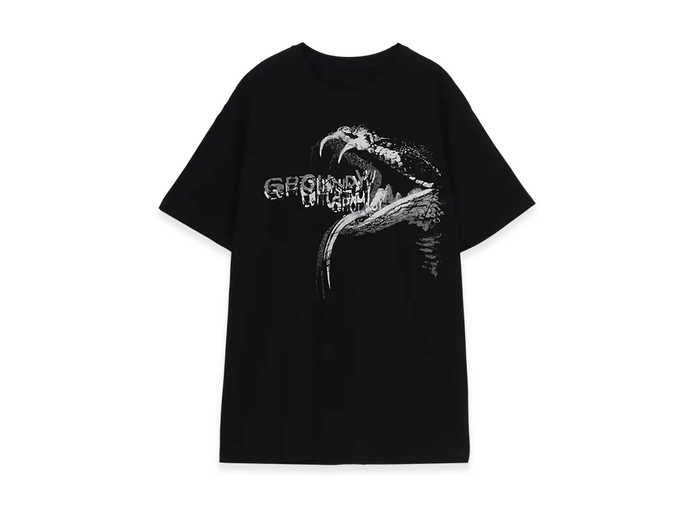 Ground Y Cotton Jersey Snake Graphic T-Shirt "Black"