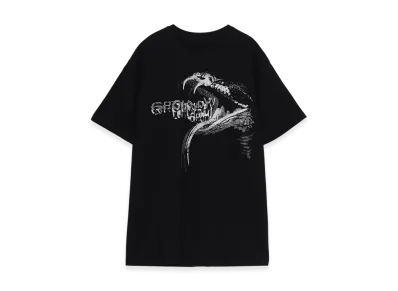Ground Y Cotton Jersey Snake Graphic T-Shirt "Black"
