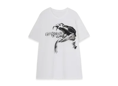 Ground Y Cotton Jersey Snake Graphic T-Shirt "White"