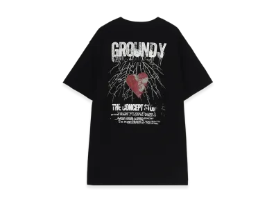 Ground Y Cotton Jersey Heart Graphic T-Shirt "Black"