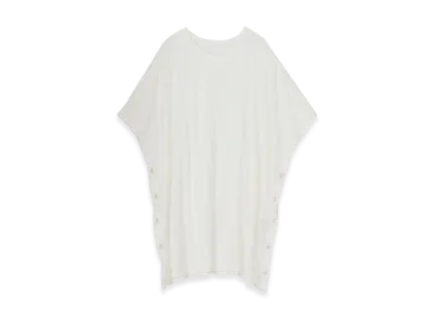 Ground Y Cathc Washer Wrinkle Jersey Side Button Short Sleeved T-Shirt "White"