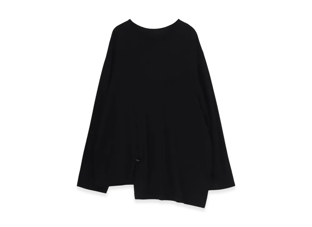 Ground Y C/Mo Jersey Curved Crawcord Long Sleeved T-Shirt "Black"