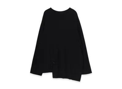 Ground Y C/Mo Jersey Curved Crawcord Long Sleeved T-Shirt "Black"